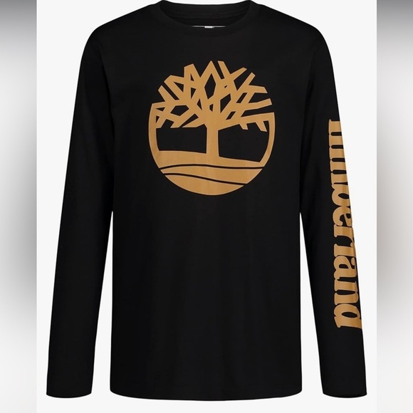 Timberland Boys' Long-Sleeve Crew Neck T-Shirt, Tee ahit, boys shirt - Picture 4 of 10